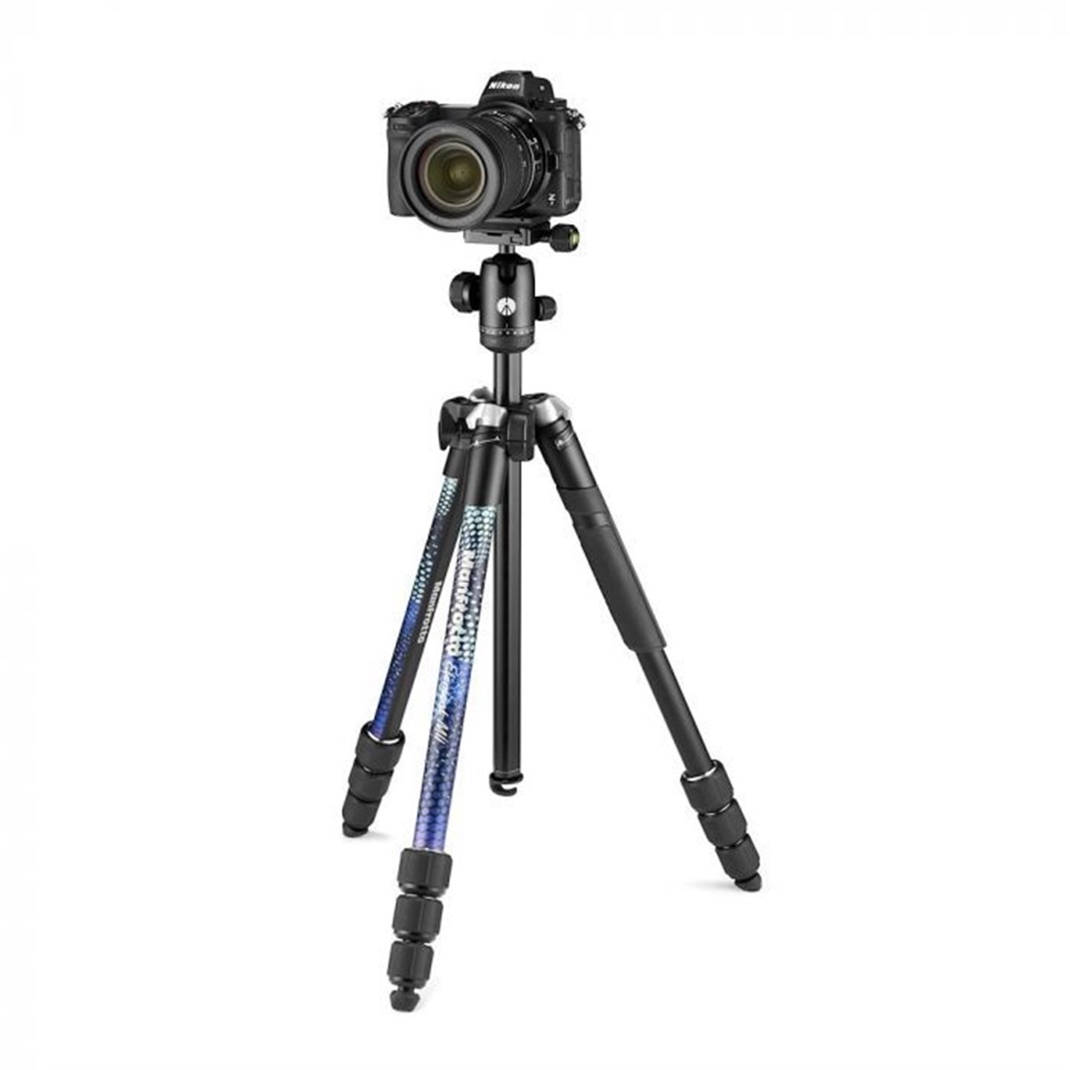 Manfrotto Element MII Alimünyum Ters Katlanır Tripod Mavi (MKELMII4BL-BH)