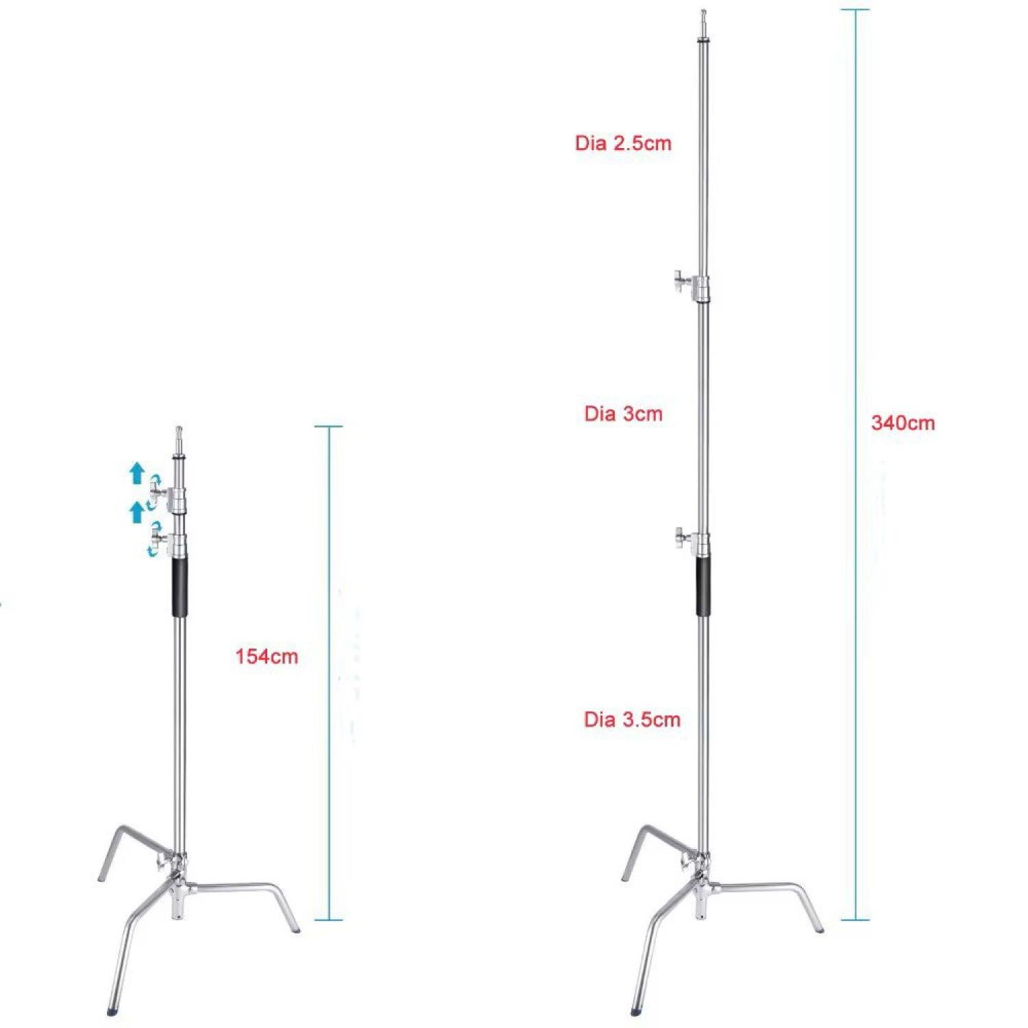 Milica CS-340 Çelik Işık Ayağı 340cm