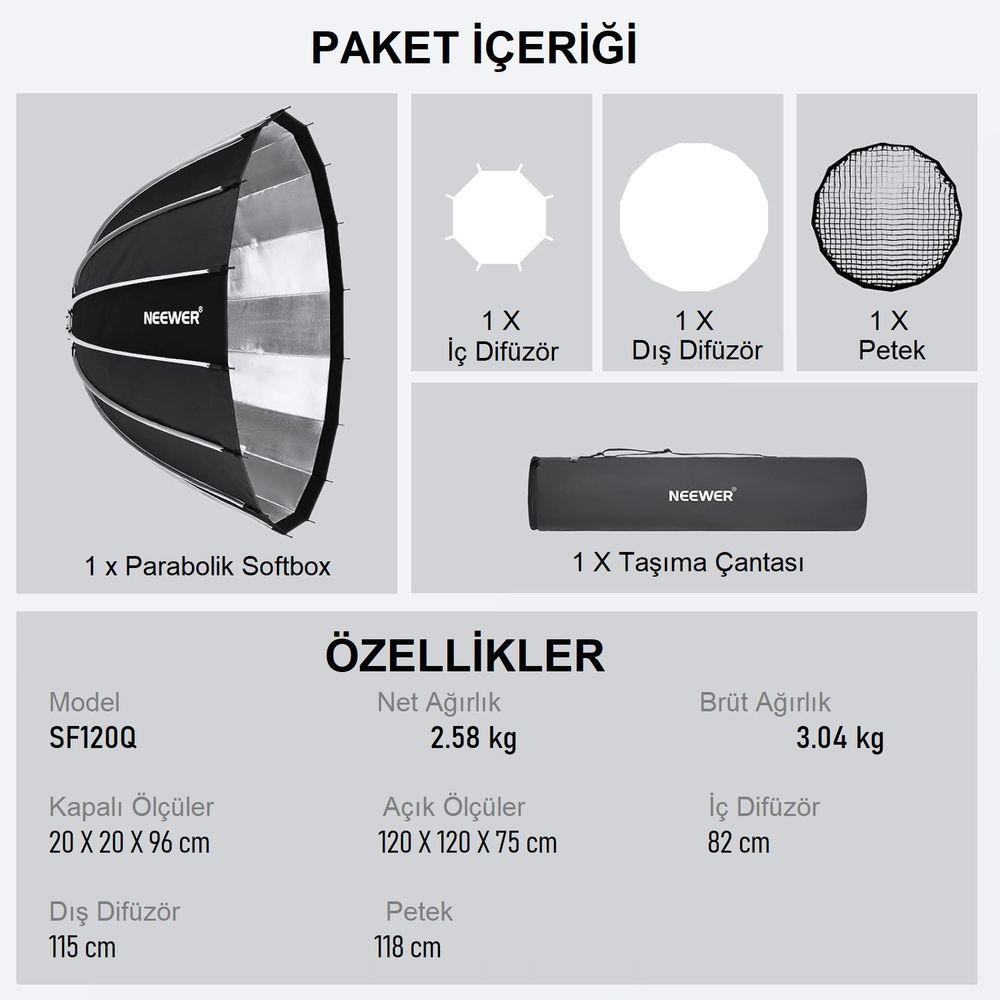 NEEWER 120cm Parabolic Softbox