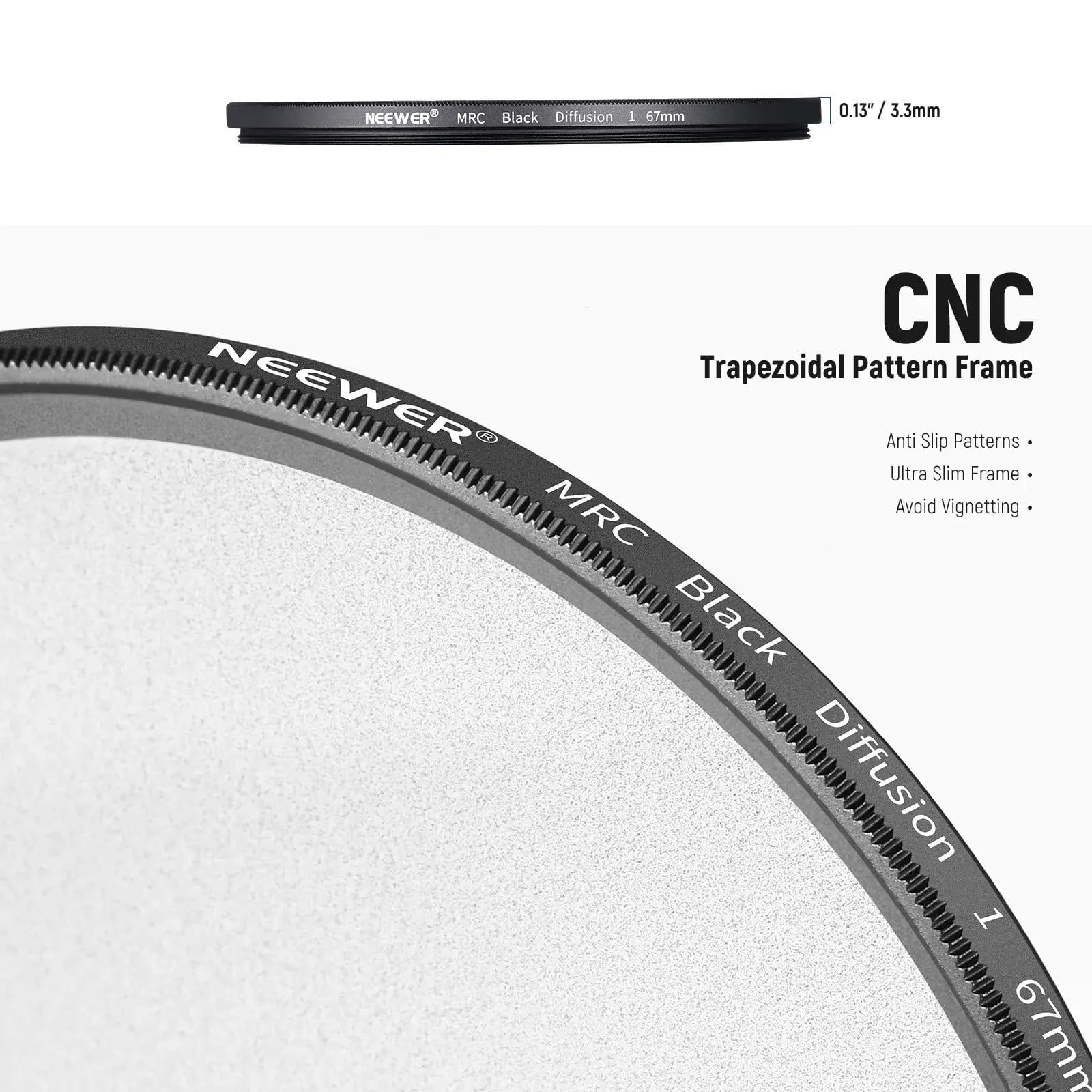 Neewer 82mm 1/2 Black Diffusion Sinematik Efekt Filtresi