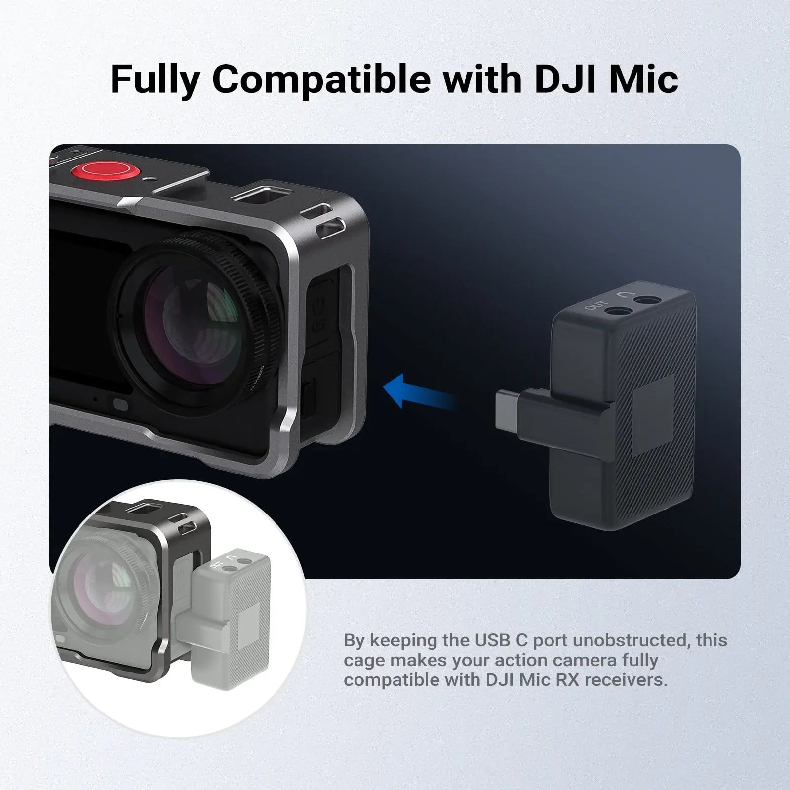 Neewer AC061 Kamera Kafesi - DJI Osmo Action 6 ile Uyumlu