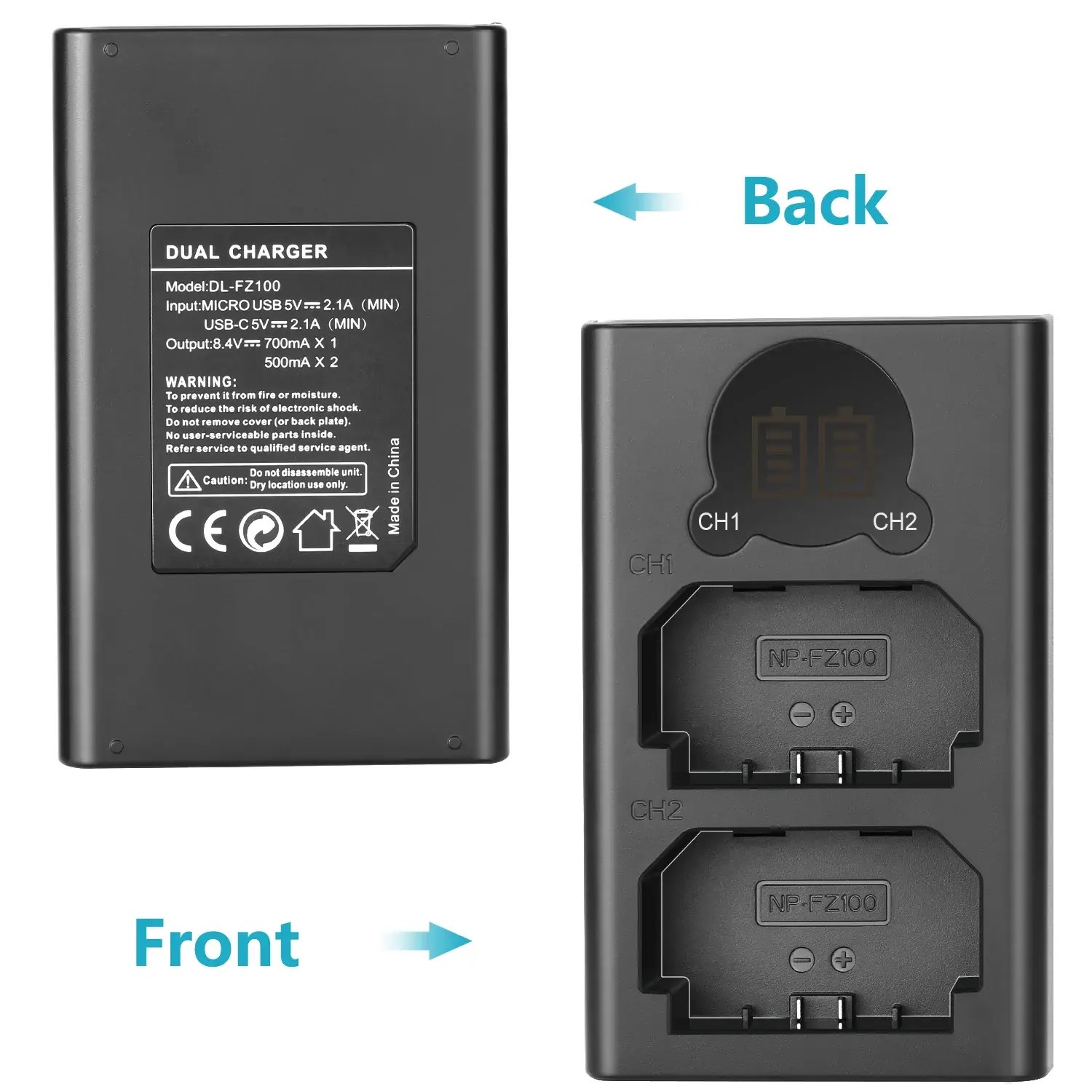 Neewer Dual USB Charger (Sony NP-FZ100 Uyumlu İkili Şarj Cihazı)