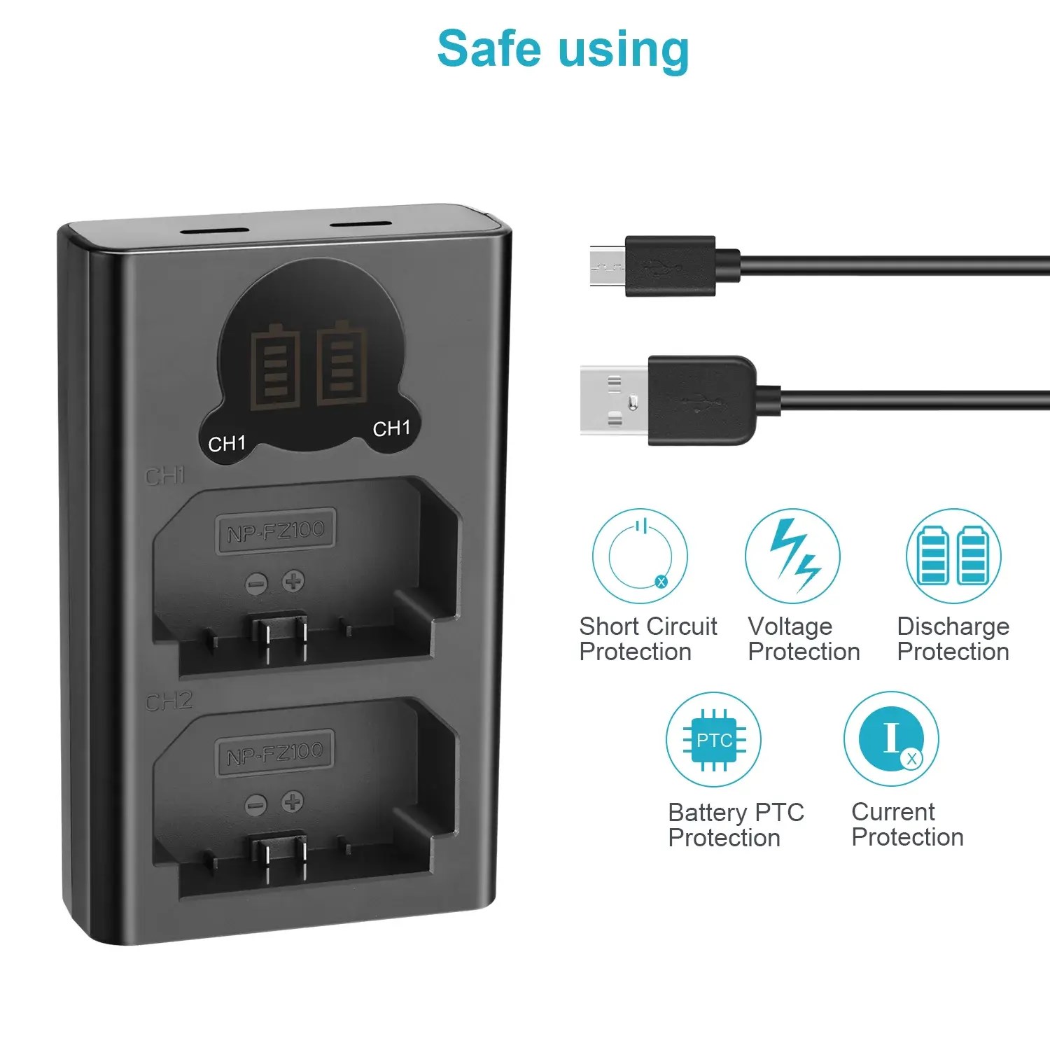 Neewer Dual USB Charger (Sony NP-FZ100 Uyumlu İkili Şarj Cihazı)
