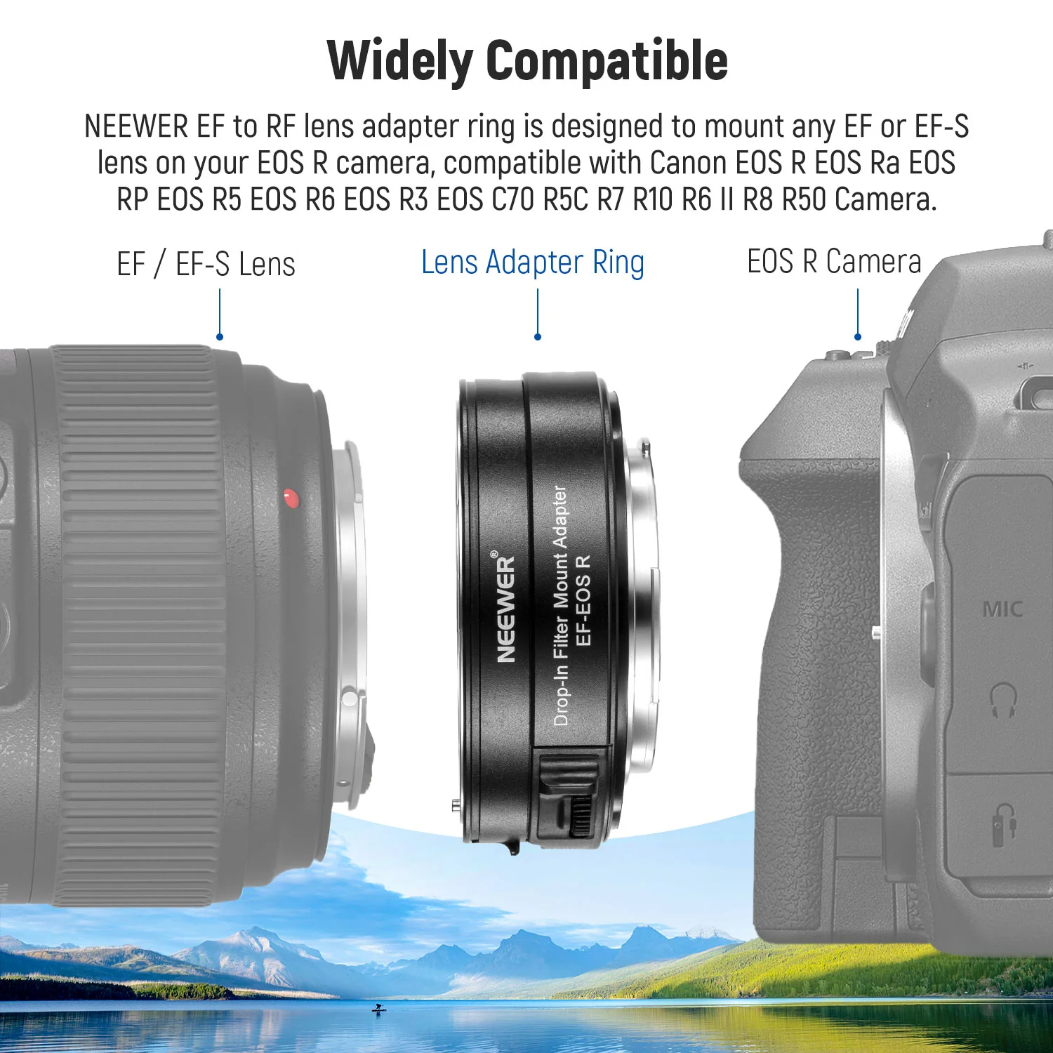 Neewer EF-EOSR CANON EF - RF AF Lens Adaptörü