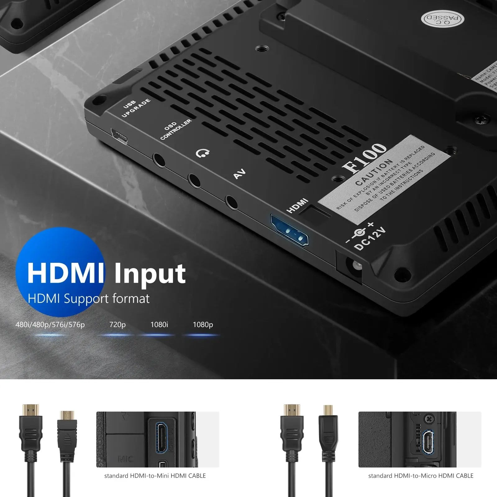 Neewer F100 7'' HD IPS 4K HDMI Kamera Saha Monitörü