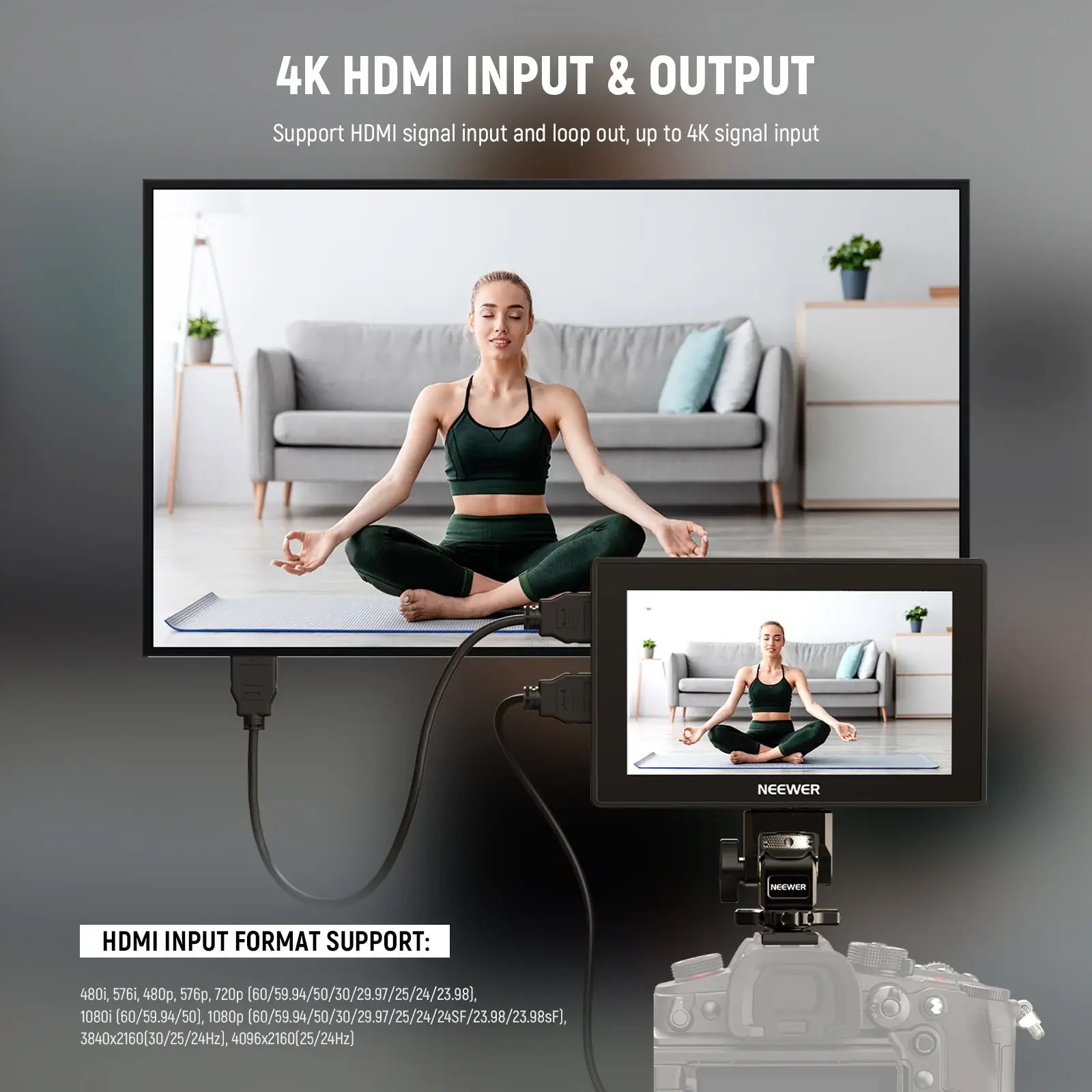 Neewer F500 Pro 5.5'' 2000 Nits 4K HDMI Dokunmatik Kamera Monitörü