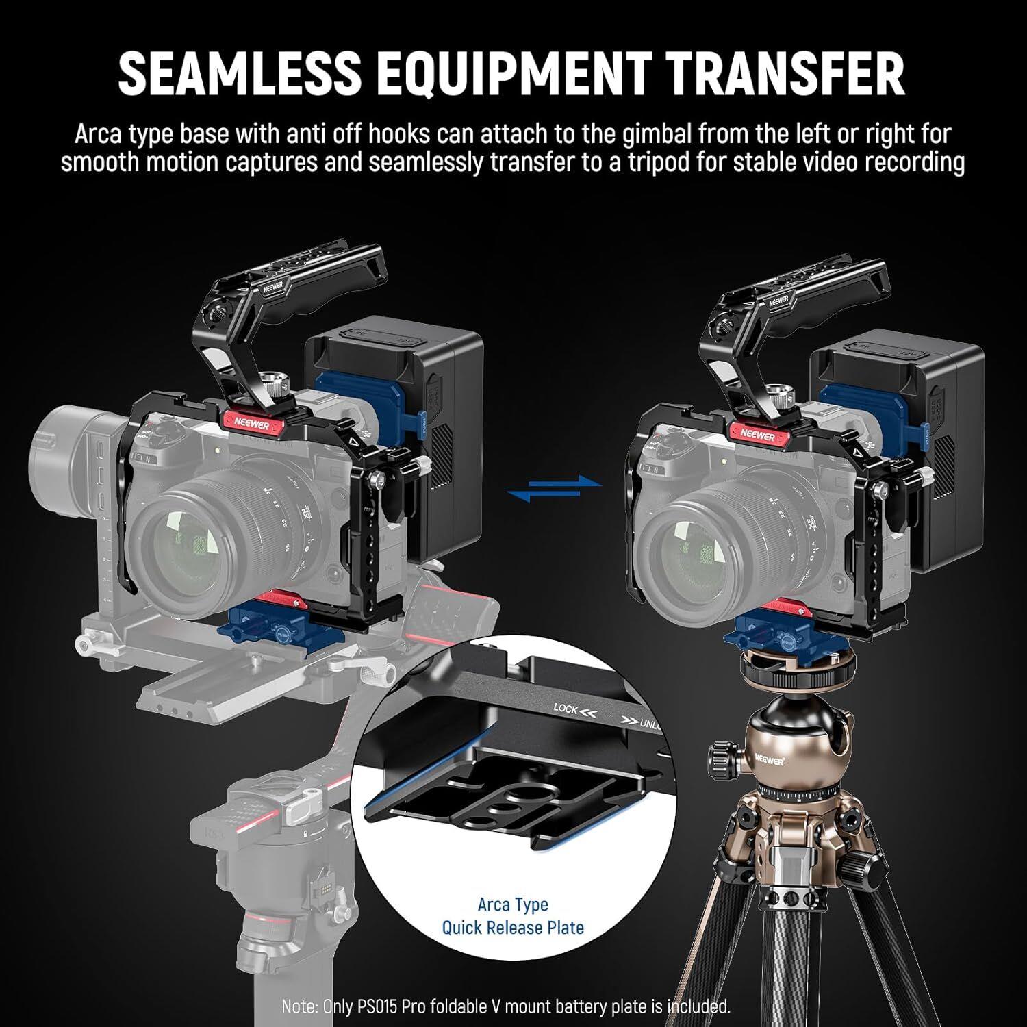 NEEWER PS015 Pro Katlanabilir V-Mount Batarya Plakası