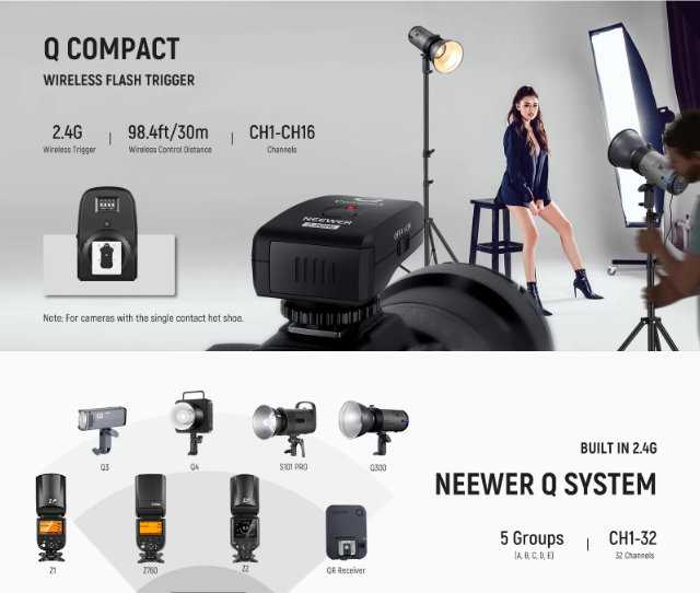 Neewer Q300 300Ws 2.4G Dış Mekan Strobe Flaş