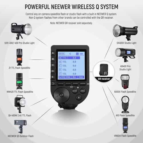 Neewer QPRO-C Canon Uyumlu TTL Kablosuz Flaş Tetikleyici