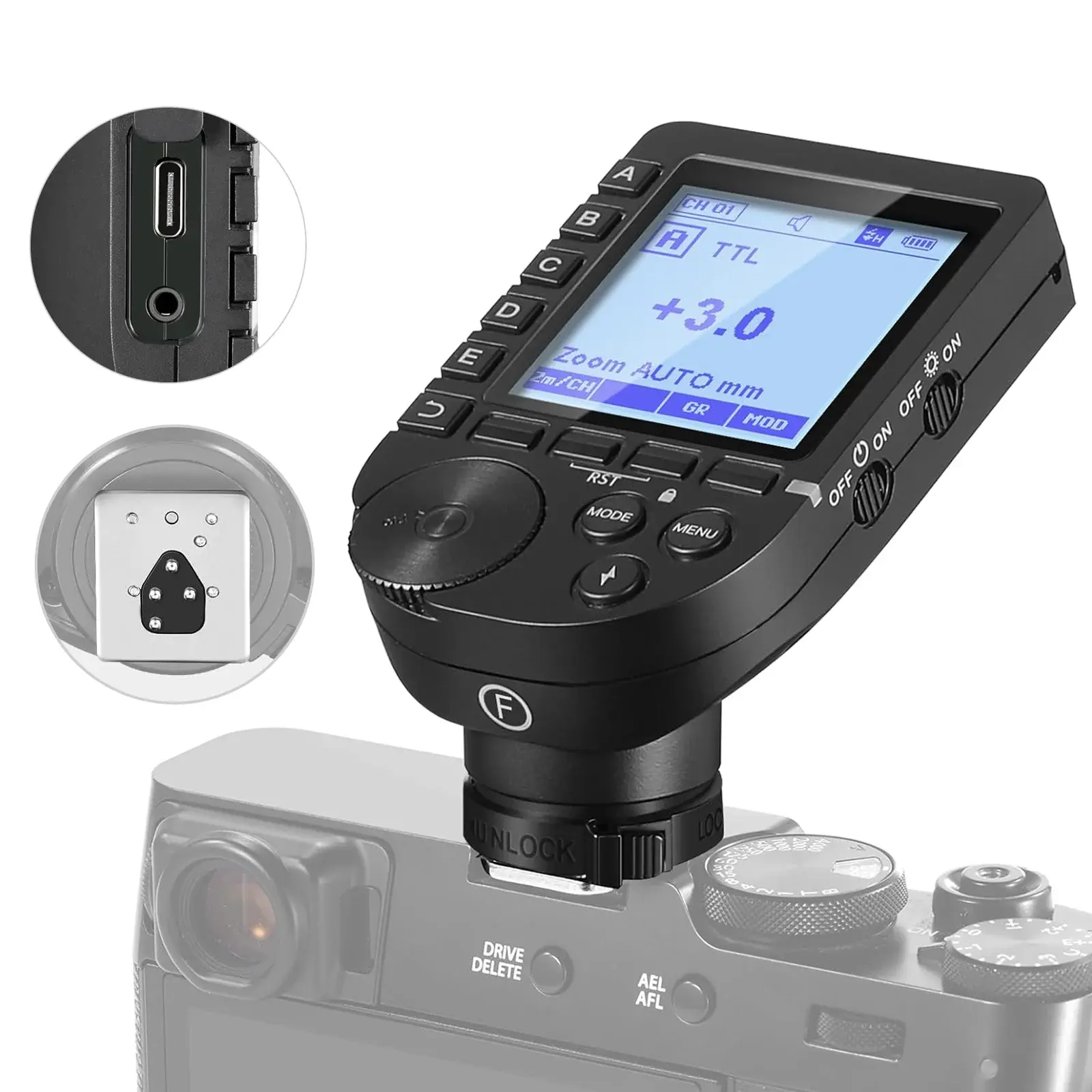 NEEWER QPRO-F Fujifilm Uyumlu TTL Kablosuz Flaş Tetikleyici