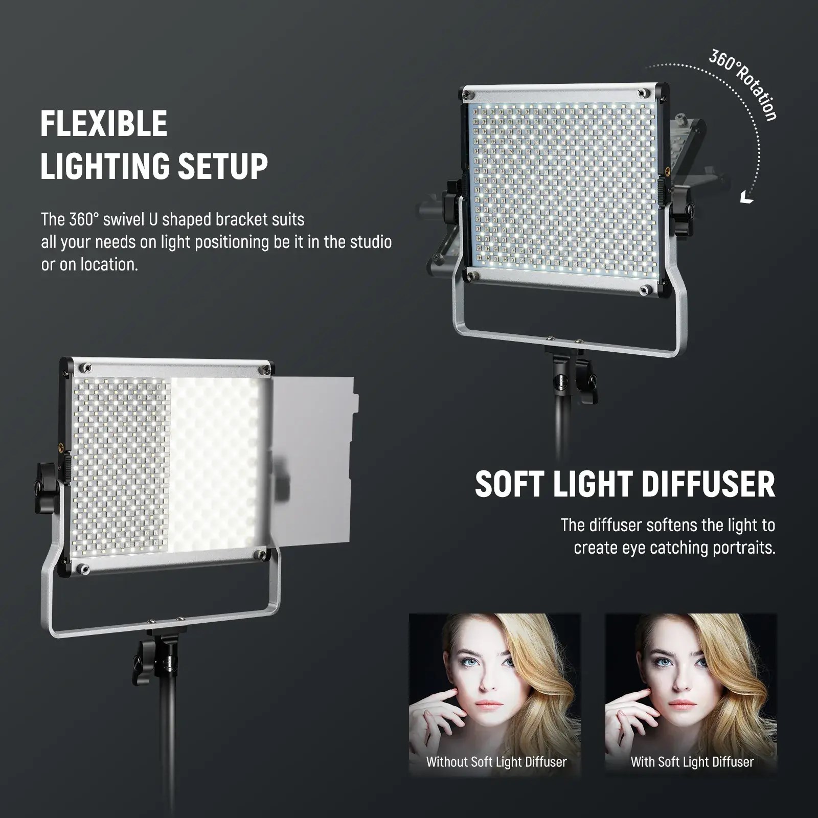 Neewer RGB660 Pro II RGB LED Video Işık Seti (2'li İkili Set)