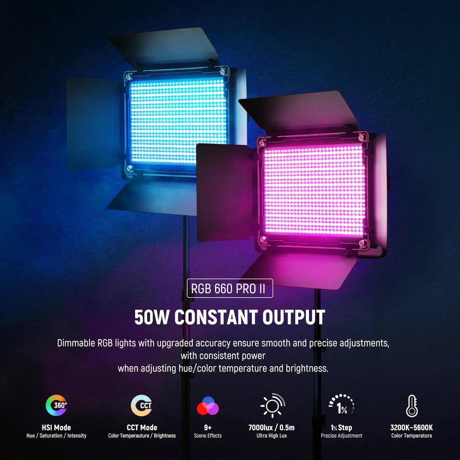 Neewer RGB660 Pro RGB LED Video Işık Seti (2'li İkili Set)