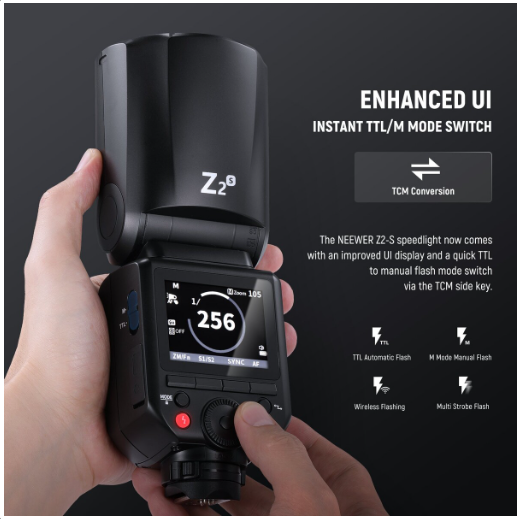 Neewer Z2-S Yuvarlak Başlıklı Bataryalı Tepe Flaşı (Sony)