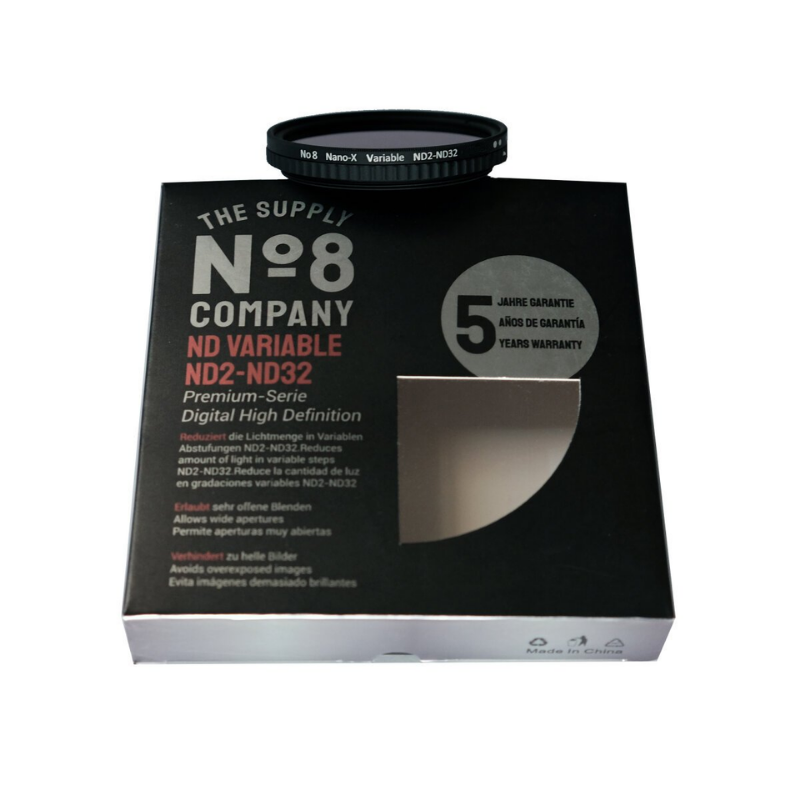 No8 Company 43mm Nano Variable ND2-ND32 Filtre