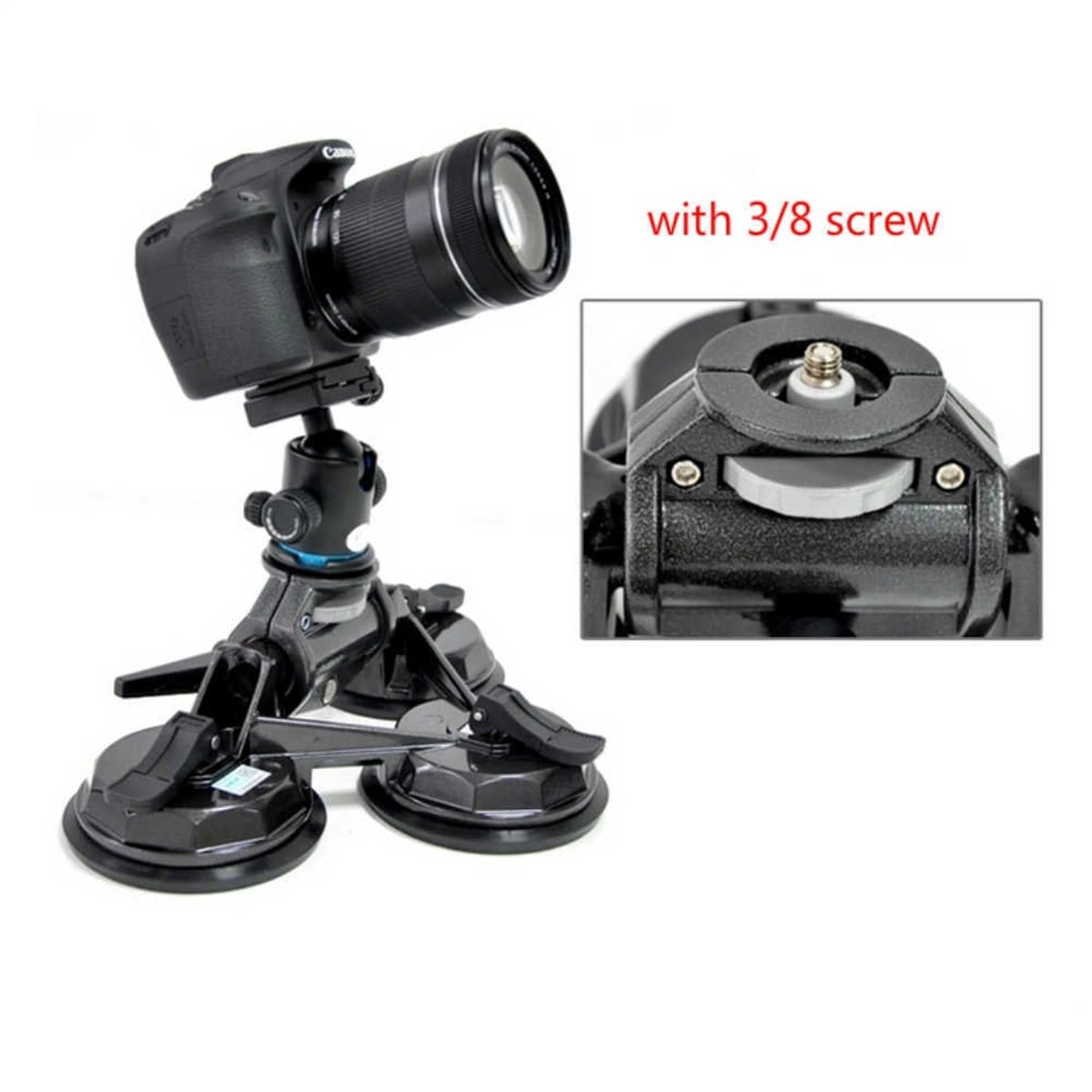 OEM Marka 2 Ayaklı DSLR ve Video Kamera İçin Araba Vantuzu D9508