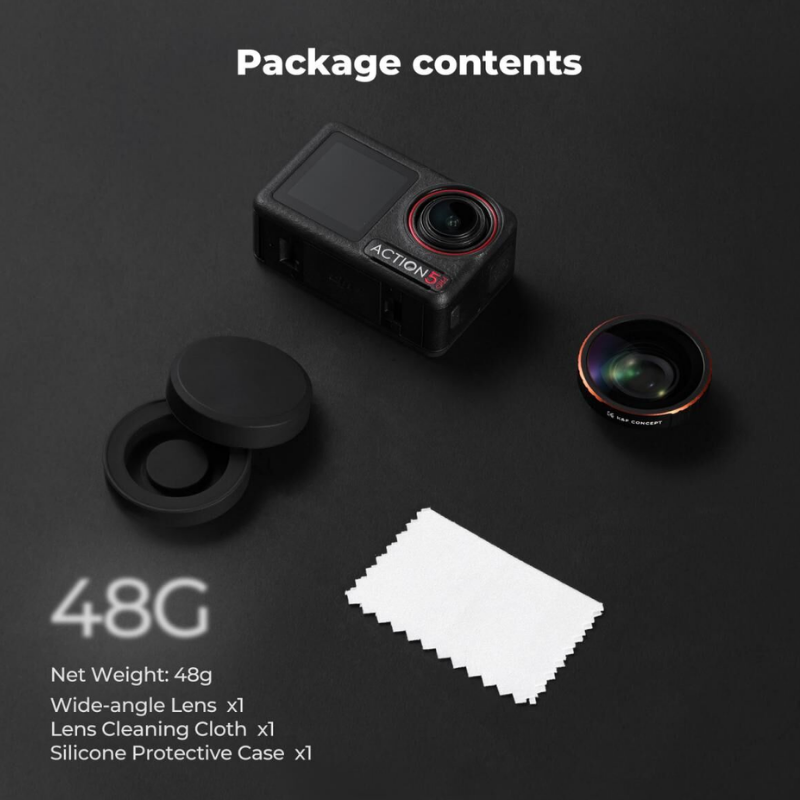 Osmo Action 5 Pro için Ultra Geniş Açı Lens