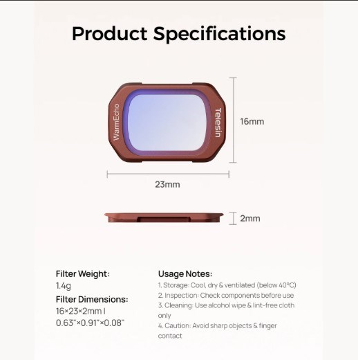 Osmo Pocket 4 WarmEcho Filtresi