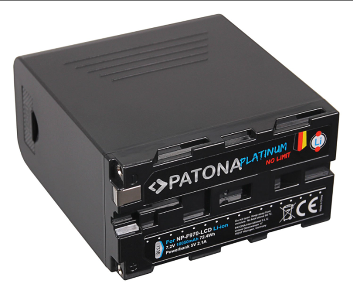 Patona Platinum Sony NP-F970 LCD Mikro USB ve USB-C Girişli Batarya Pil