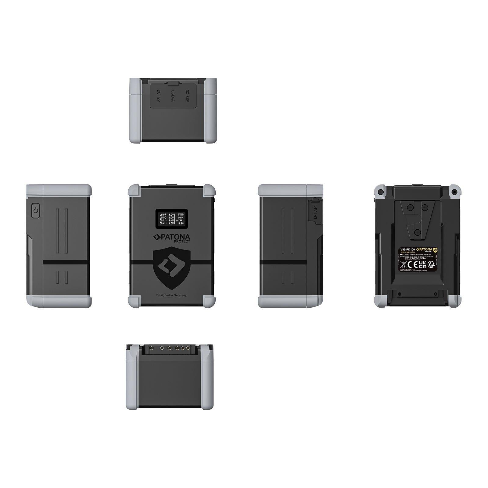 PATONA PROTECT V-Mount Pil V99-PD100 99Wh USB-C USB-A D-Tap 2xDC çıkışı