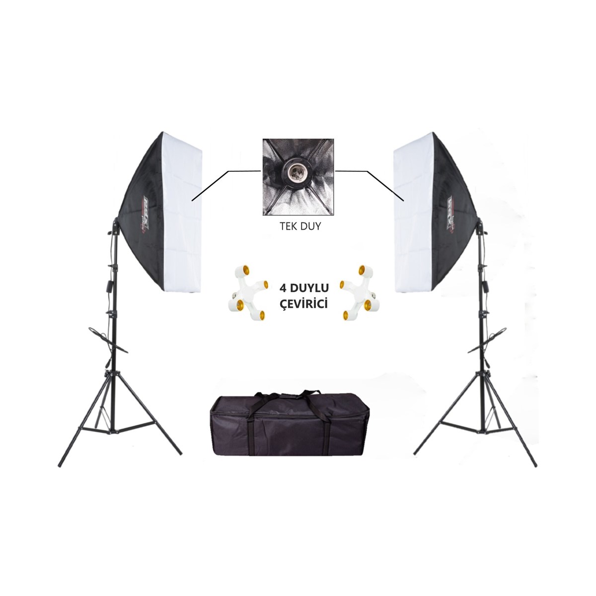 Pdx 2'li Set 4 Duylu Ampülsüz Softbox