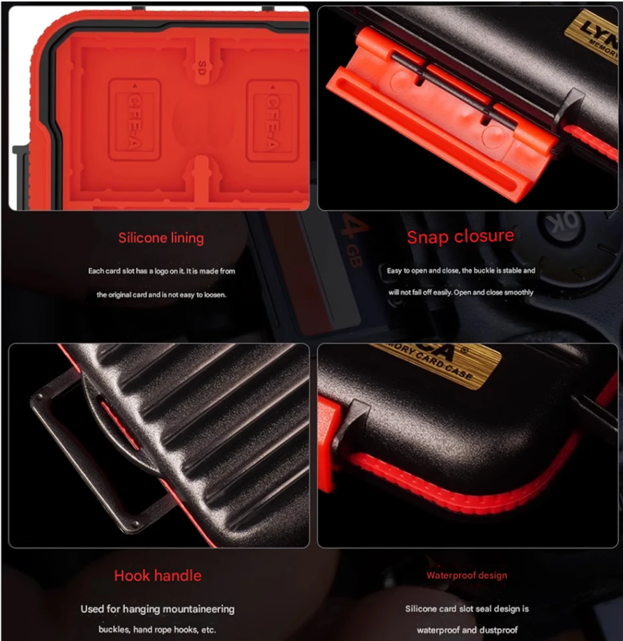 PDX KH6C Storage Memory Card Case for SD / CF-express A / CF-express B Cards