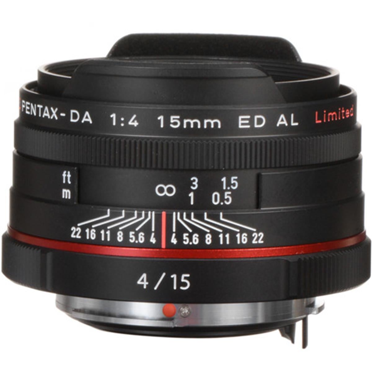 Pentax HD DA 15mm f/4 ED AL Sınırlı Lens (Siyah)