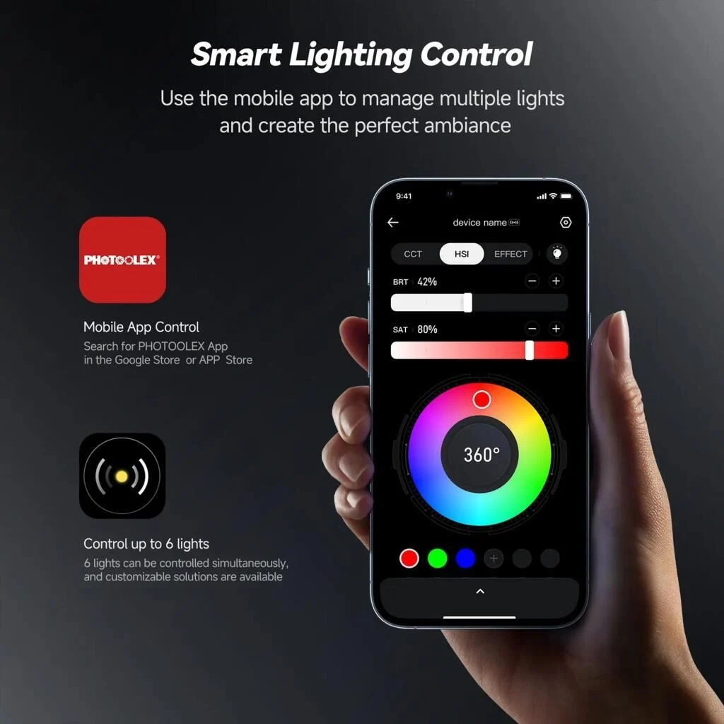 Photoolex Black Samurai TOFU RGB LED Video Işığı - TOFU-BS