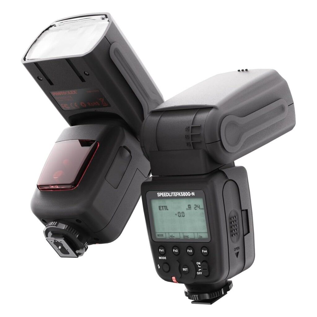 Photoolex G60 FK580G-N GN60 TTL HSS Nikon Uyumlu Speedlite Flaş - TF-LS-068DF-NY-PL