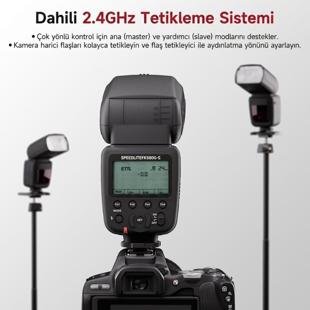 Photoolex G60 FK580G-S GN60 TTL HSS Sony Uyumlu Speedlite Flaş - TF-LS-068DF-SY-PL