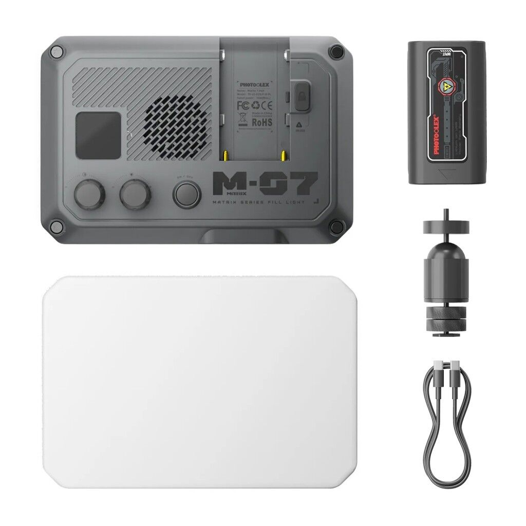 Photoolex Matrix 7 RGB 7 İnç 36W Profesyonel Video Fotoğraf ve Canlı Yayın LED Panel Işık - LS-174-01