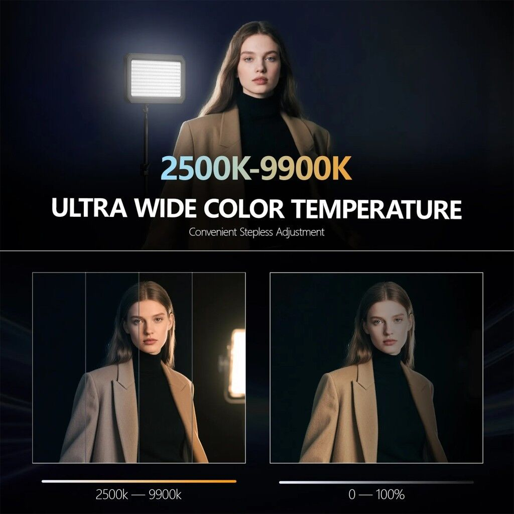 Photoolex Matrix 7 RGB 7 İnç 36W Profesyonel Video Fotoğraf ve Canlı Yayın LED Panel Işık - LS-174-01