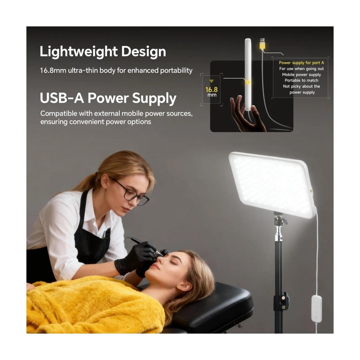 PHOTOOLEX Milkglow Pro Soft Panel LED Video ve Fotoğraf Işığı - LS-103PL-02