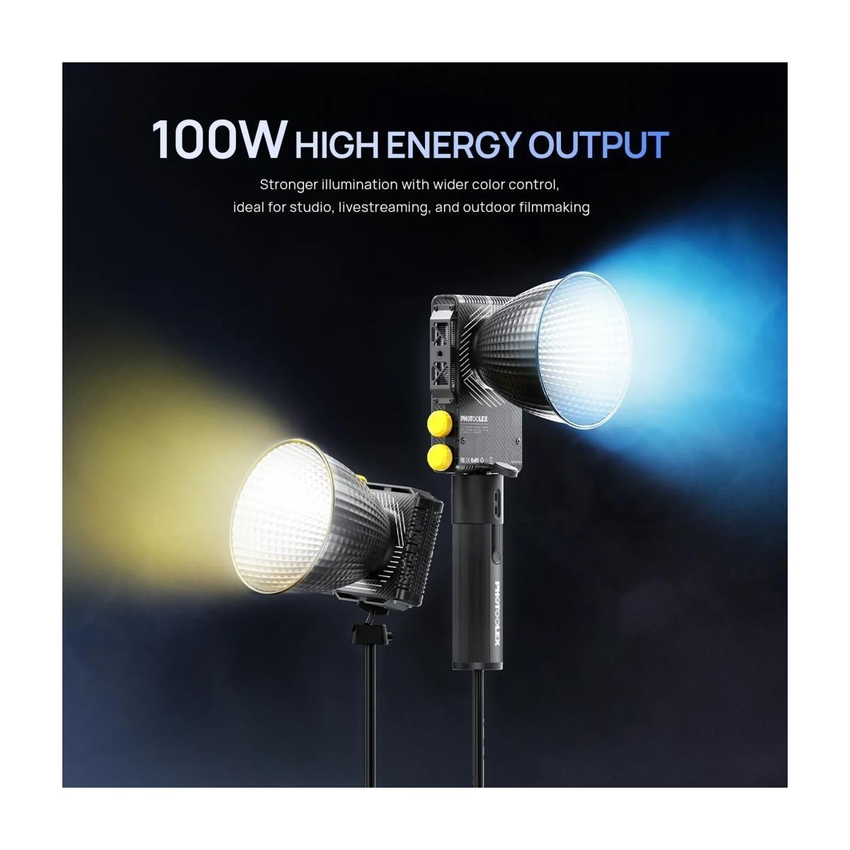 PHOTOOLEX Q100C 100W Rgb Cob LED Işık - Q100C-RGBCOB