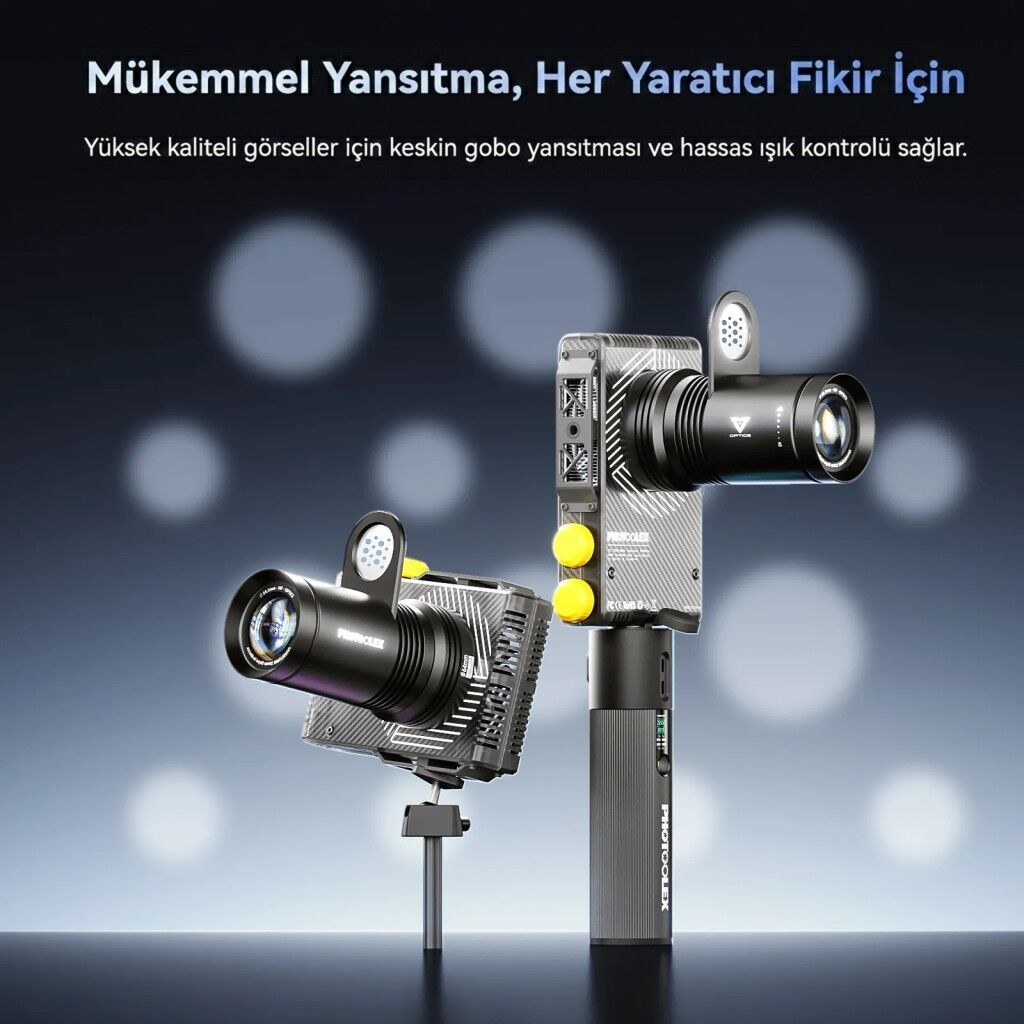 Photoolex Quantum Zoom Gobo Projektör III Işık Efekti Aparatı - PH-314-PL