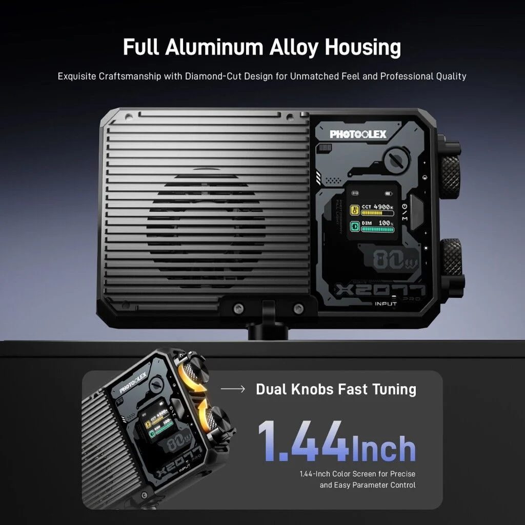 Photoolex X2077 Pro 80W RGB Profesyonel Video Fotoğraf LED Panel Işık - LS-123