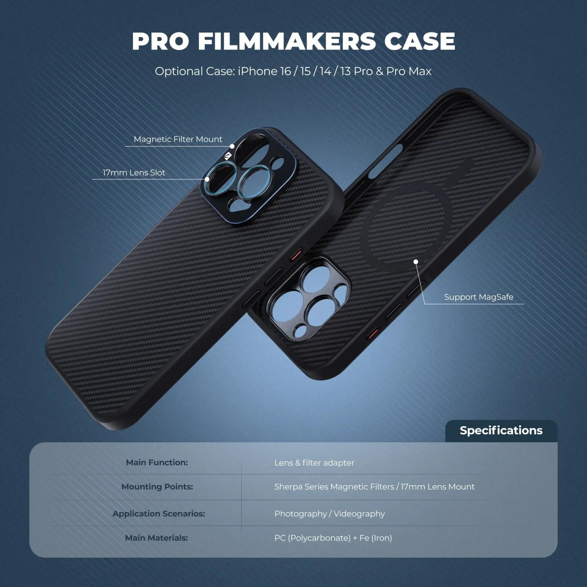Pro Filmmaker iPhone Case  IPHONE 16 PRO MAX - 17MM MOUNT