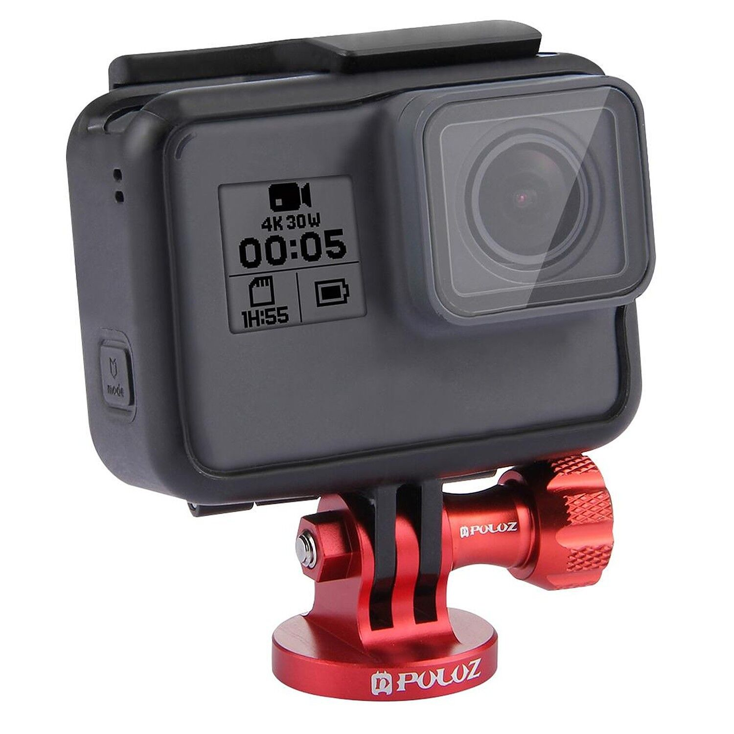 PULUZ 1/4 İnç Tripod Adaptörü Aksiyon Kamera CNC (Kırmızı)