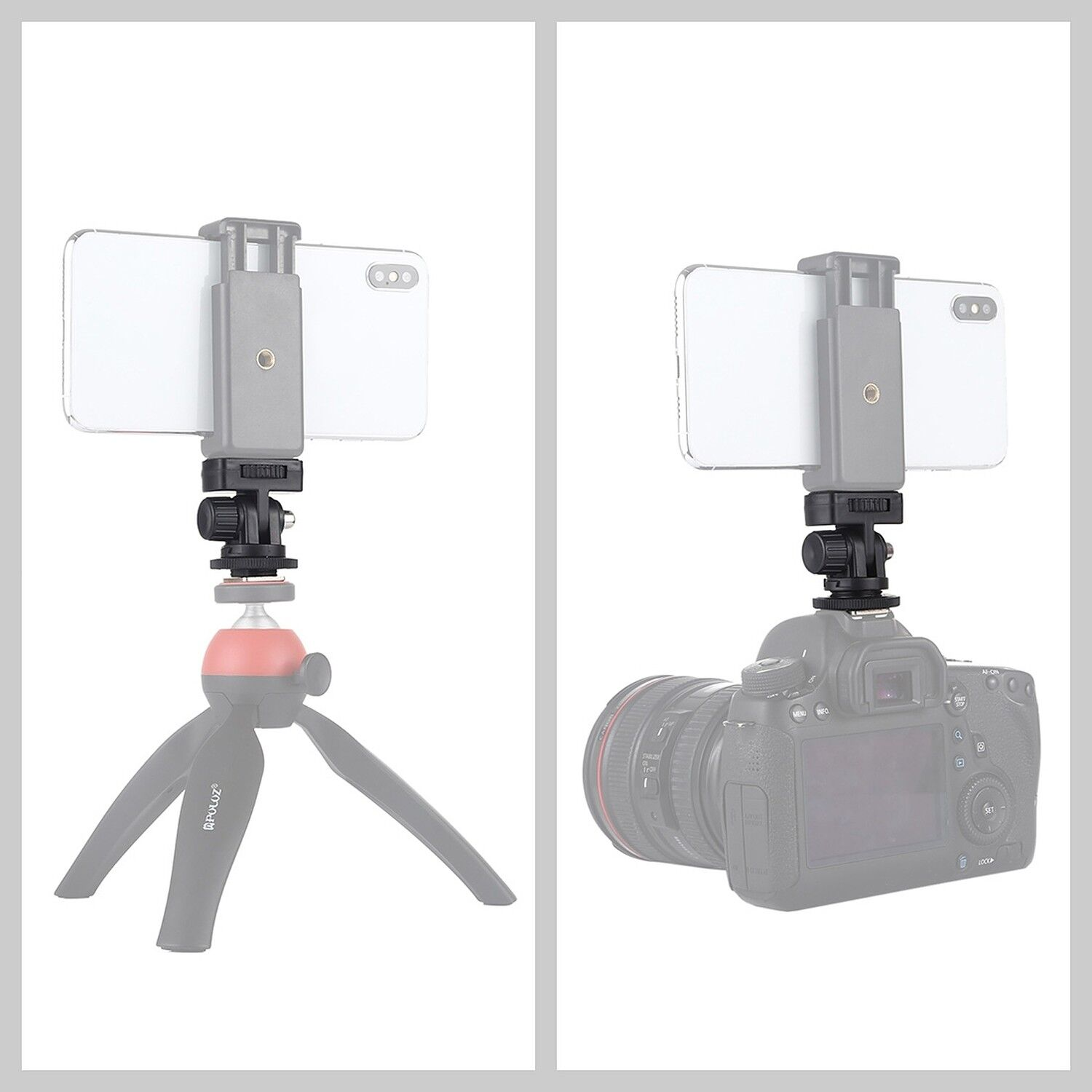 PULUZ 1/4 İnç Yuvalı Cold Shoe Flaş Kızağı Tripod Adaptörü