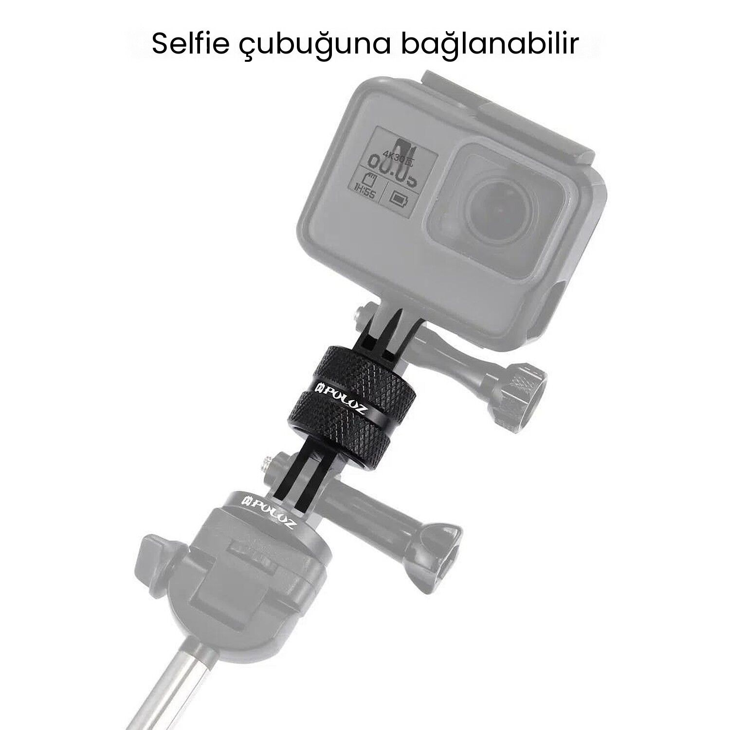 PULUZ 360° Dönebilen CNC Alüminyum Pivot Uzatma Kolu Bağlantı Aparatı