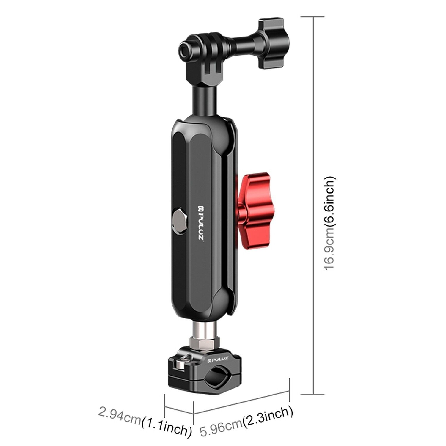 PULUZ Alüminyum Dikiz Aynası Magic Arm Kamera Tutucu Küçük Kıskaç