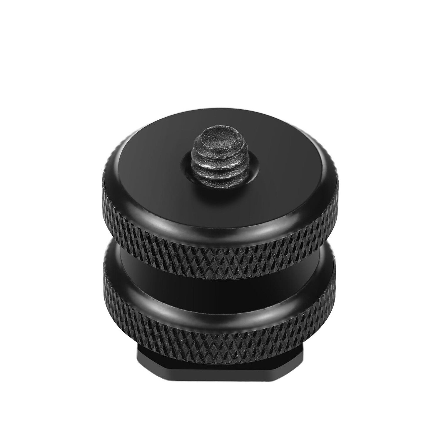 PULUZ Çift Somunlu 1/4 İnç Hot Shoe Flaş Kızağı Adaptörü