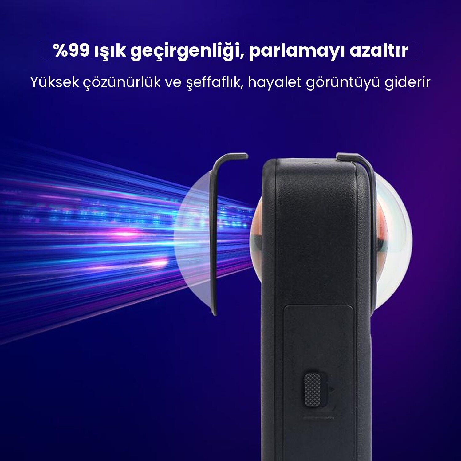 PULUZ DJI Osmo 360 Temperli Cam Lens Koruyucu