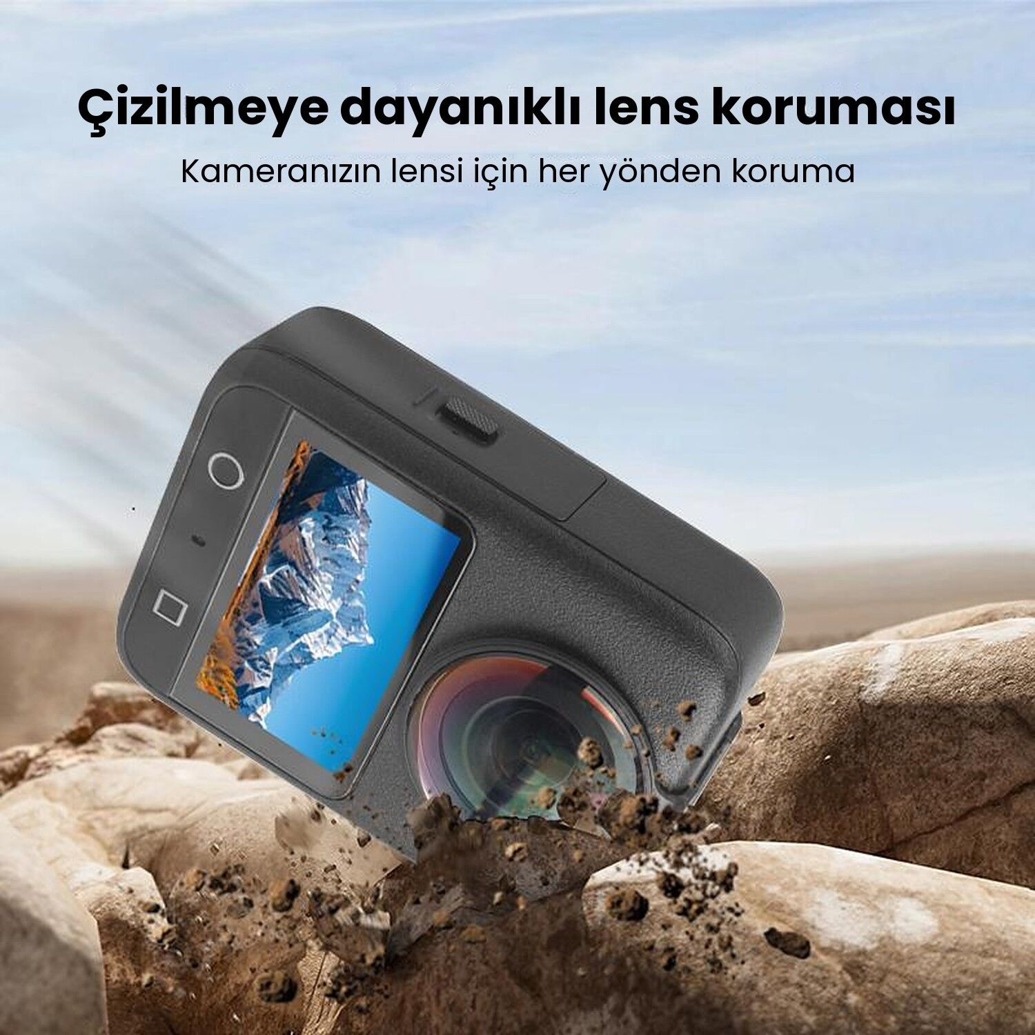 PULUZ DJI Osmo 360 Temperli Cam Lens Koruyucu