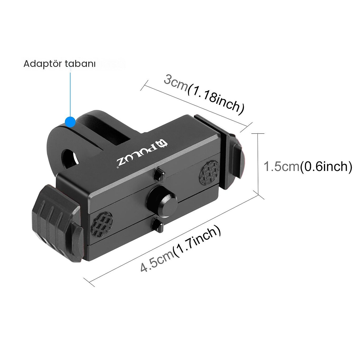 PULUZ GoPro HERO13 / MAX2 / MISSION 1 Manyetik Hızlı Çıkarma Tabanı