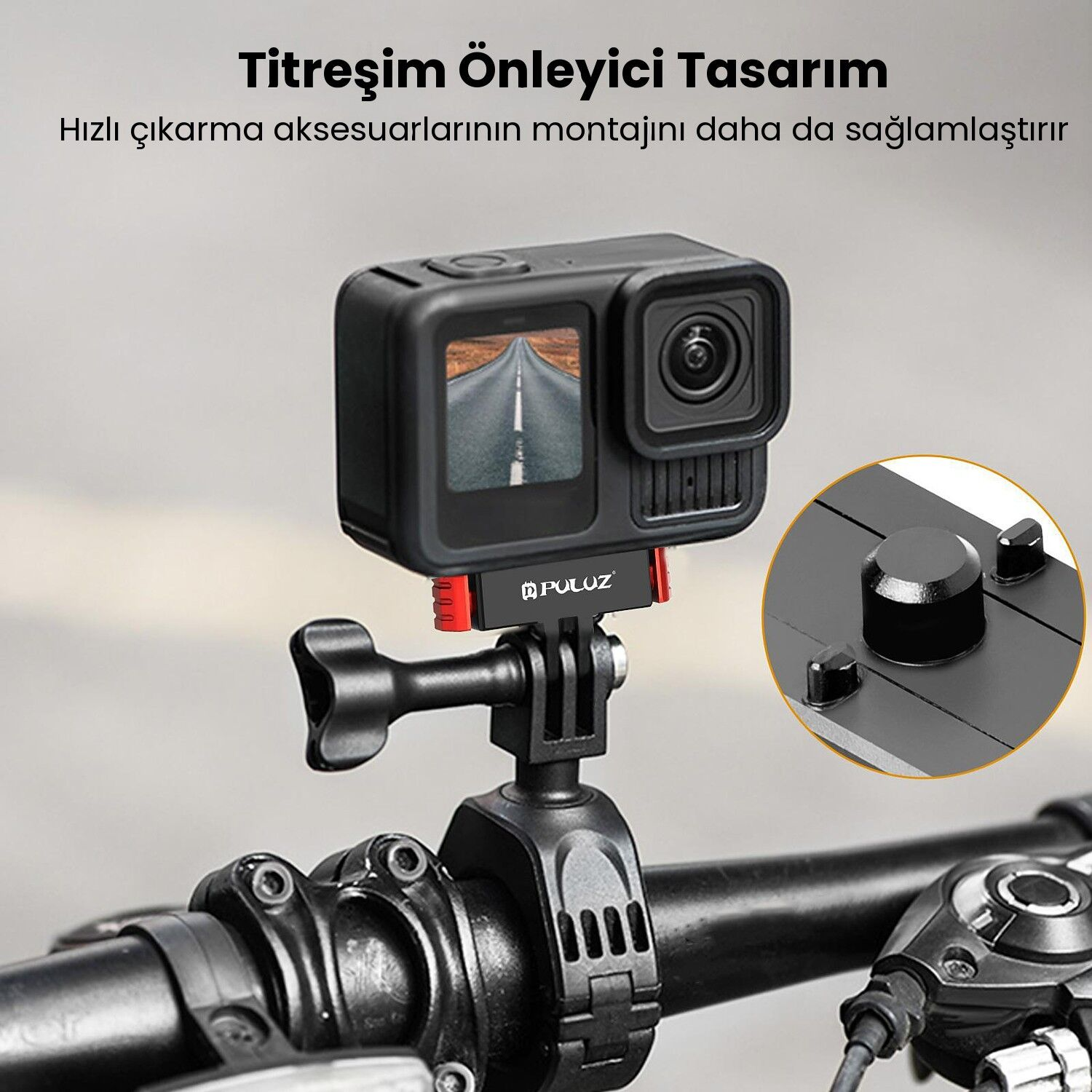 PULUZ GoPro HERO13 / MISSION 1 Manyetik Hızlı Çıkarma Tabanı