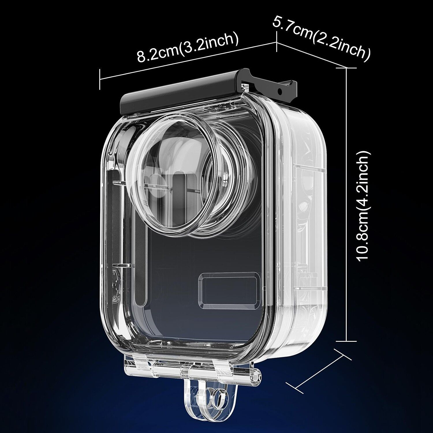 PULUZ GoPro MAX 2 45m Su Altı Dalış Kabı (Dive Case)