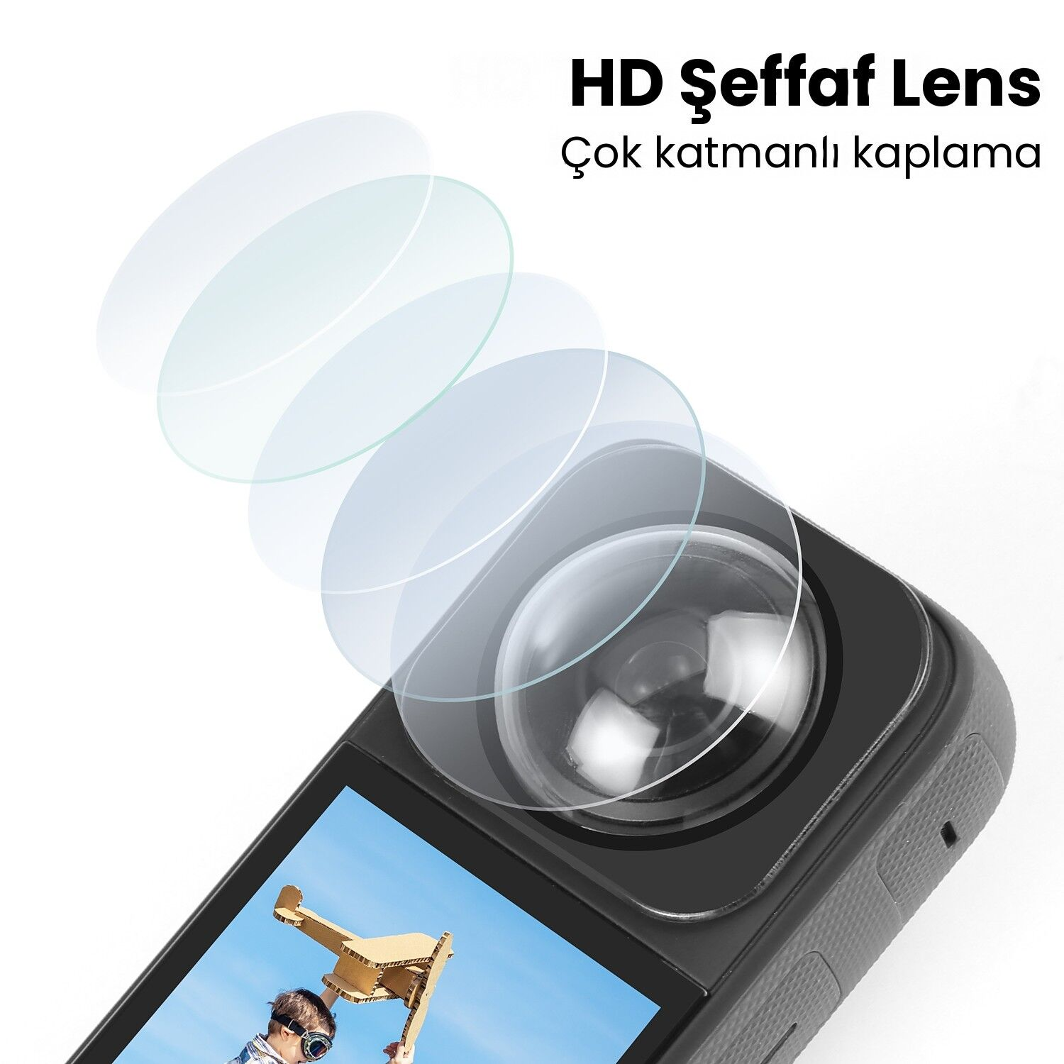 PULUZ Insta360 X3 Lens Koruyucu (Optik Cam)