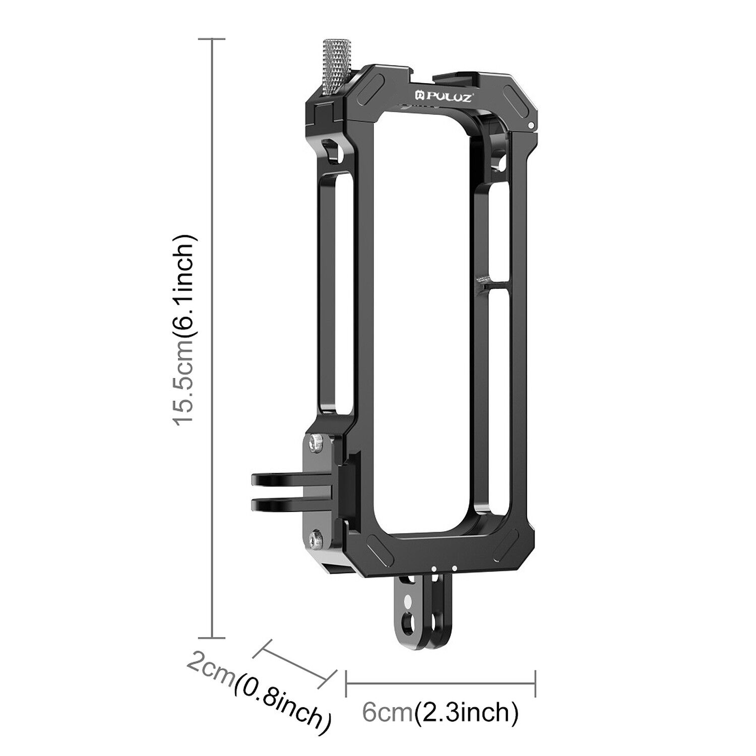 PULUZ Insta360 X3 Metal Kafes Cold Shoe Yuvalı