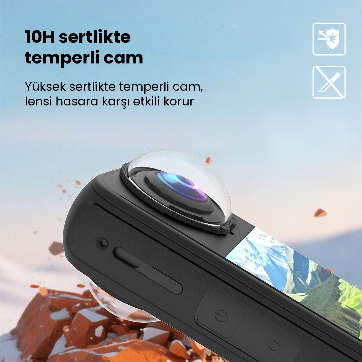 PULUZ Insta360 X4 Air Lens Koruyucu (Optik Cam)