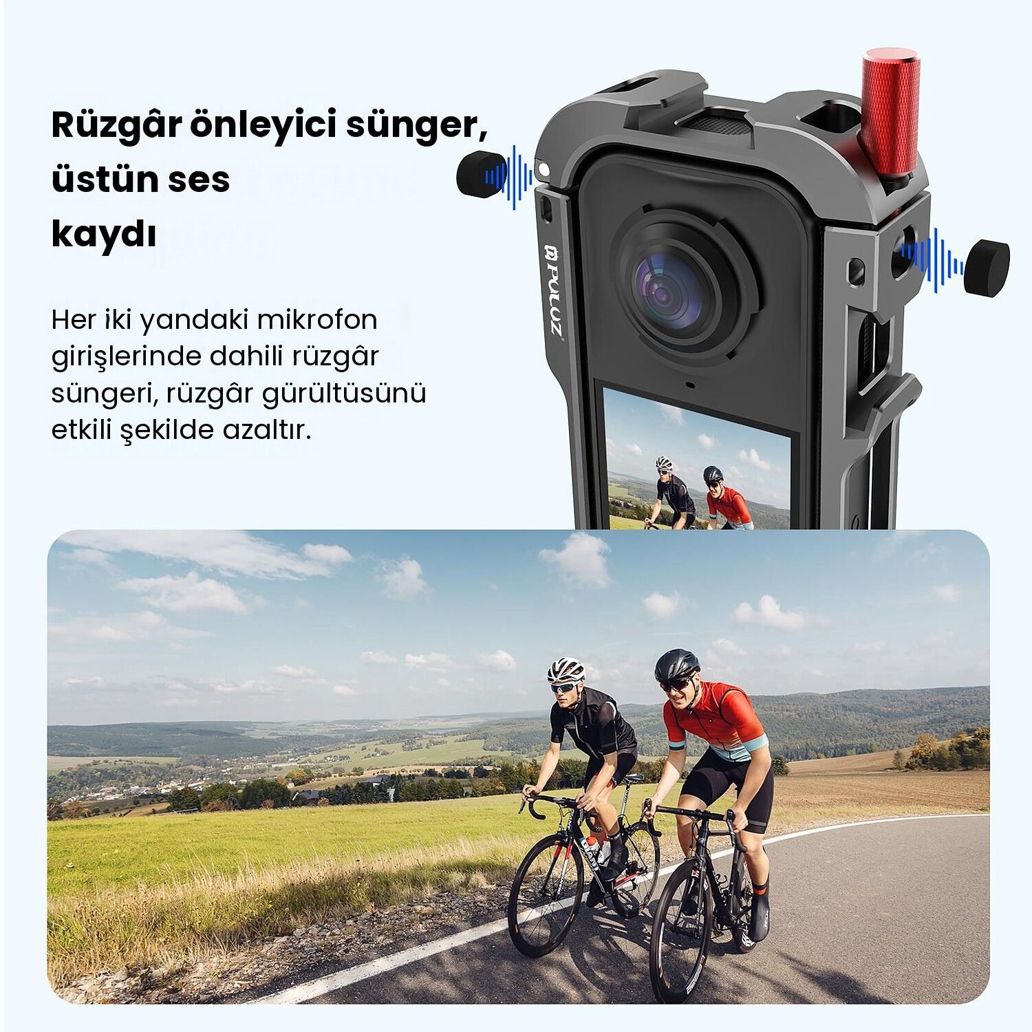 PULUZ Insta360 X4 Air Metal Kafes ve Lens Koruyucu Kapak